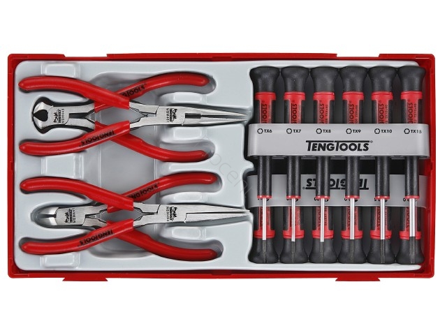 Wkrętaki precyzyjne i szczypce, zestaw Teng Tools TTMI16