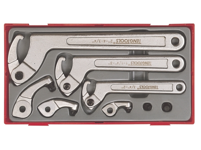 Klucze hakowe w zestawie Teng Tools TTHP08