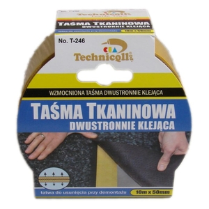 Taśma tkaninowa dwustronnie klejąca 10x50mm TECHNICQLL