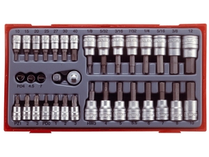Zestaw nasadek trzpieniowyc 1/4" i 3/8" Teng Tools TTBS35