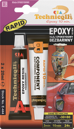 Klej epoksydowy 10min. bezbarwny 2x20ml