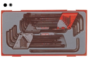 Zestaw kluczy trzpieniowych sześciokątnych/TX Teng Tools TTHT28