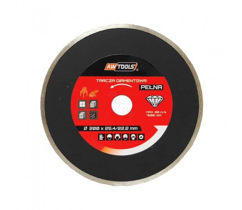 AWTOOLS TARCZA DIAMENTOWA 125x22.2MM PEŁNA AW44125