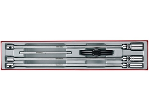 Zestaw bardzo długich kluczy do świec zapłonowych 3/8", z pokrętłem poprzecznym. Teng Tools TTXTB05