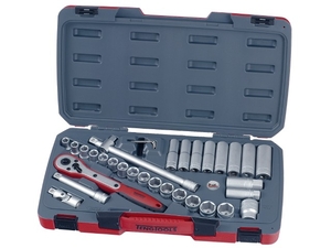 Zestaw kluczy nasadowych. Z chwytem □ ½". Teng Tools M1234