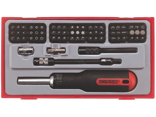 Zestaw wkrętaka z grotami wymiennymi Teng Tools TTMD74