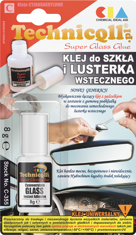 Klej do szkła i lusterka wstecznego TECHNICQLL