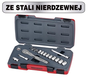 Zestaw kluczy nasadowych nierdzewnych 3/8" Teng Tools TS3816